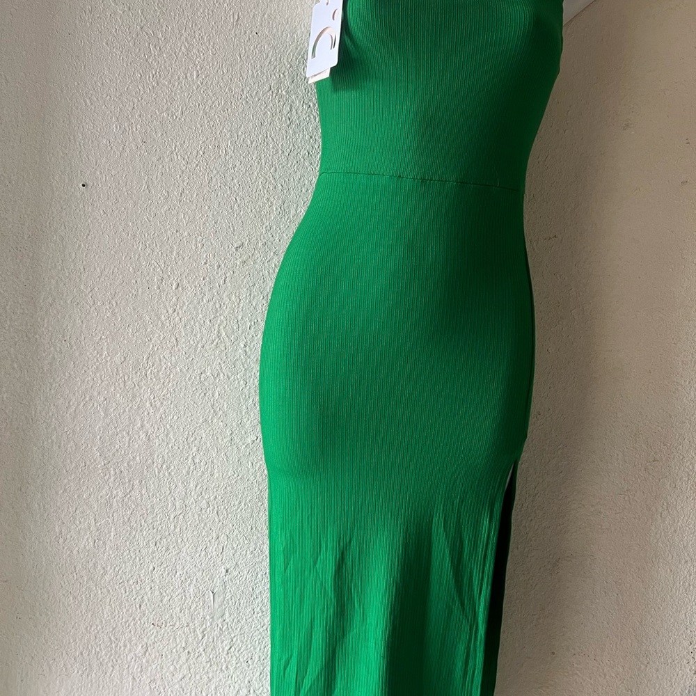 Commense Vibrant Green Midi Dress